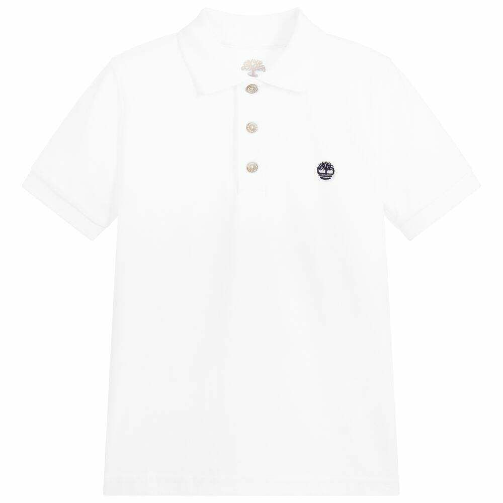 Timberland white top polo shirt