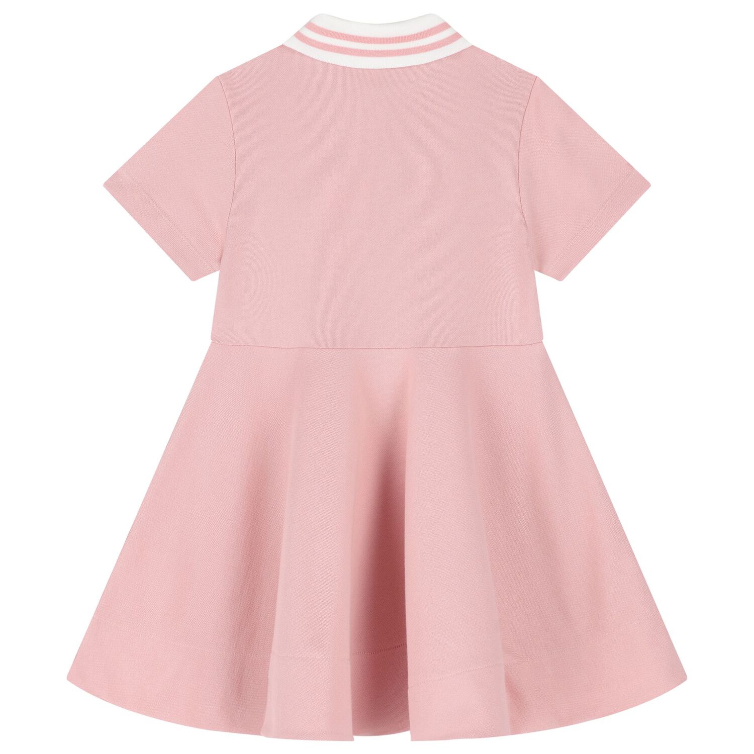فستان بولو بالشعار باللون الوردي للبنات, 1, hi-res
