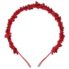 Girls Red Embellished Crystal Headband, 1, hi-res