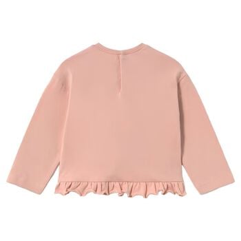 Younger Girls Pink London Phone Box Long Sleeve Top
