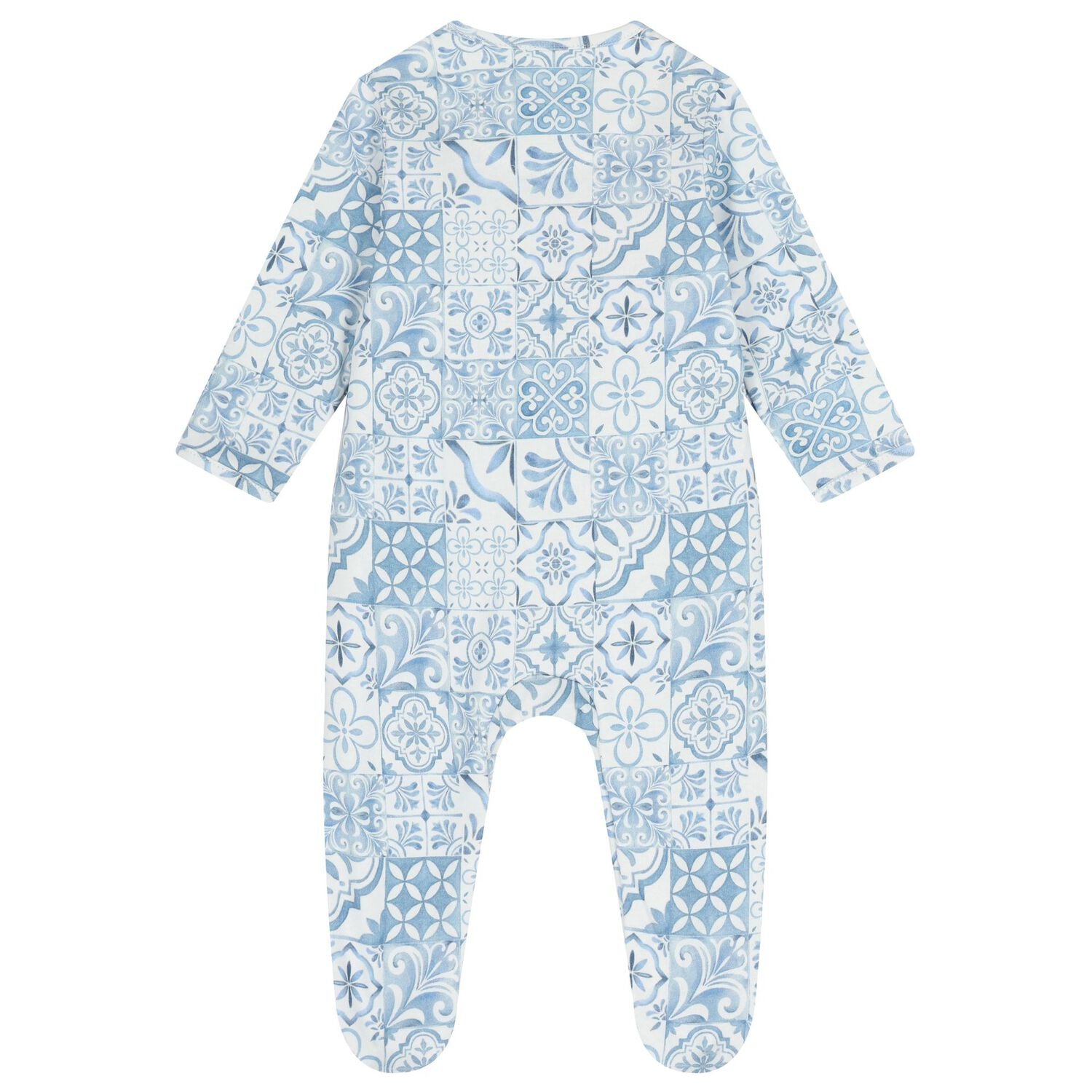 Baby Boys Blue & White Babygrow, 1, hi-res
