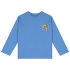 توب أولاد بأكمام باللون الأزرق, 1, hi-res