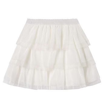 Girls Beige Tulle Skirt