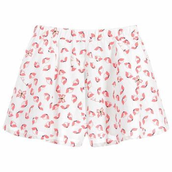 Girls White & Pink Shorts