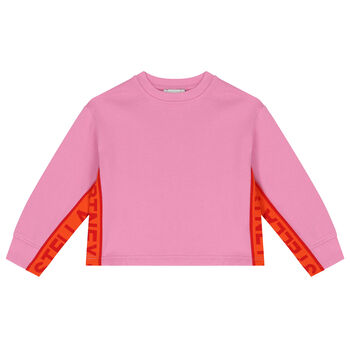 Girls Pink Logo Sweatshirt