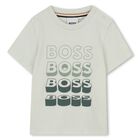 Younger Boys Green Logo T-Shirt, 4, hi-res