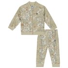 Baby Boys Beige Camouflage Logo Tracksuit, 1, hi-res