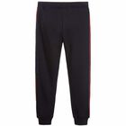 Boys Navy Logo Joggers, 1, hi-res