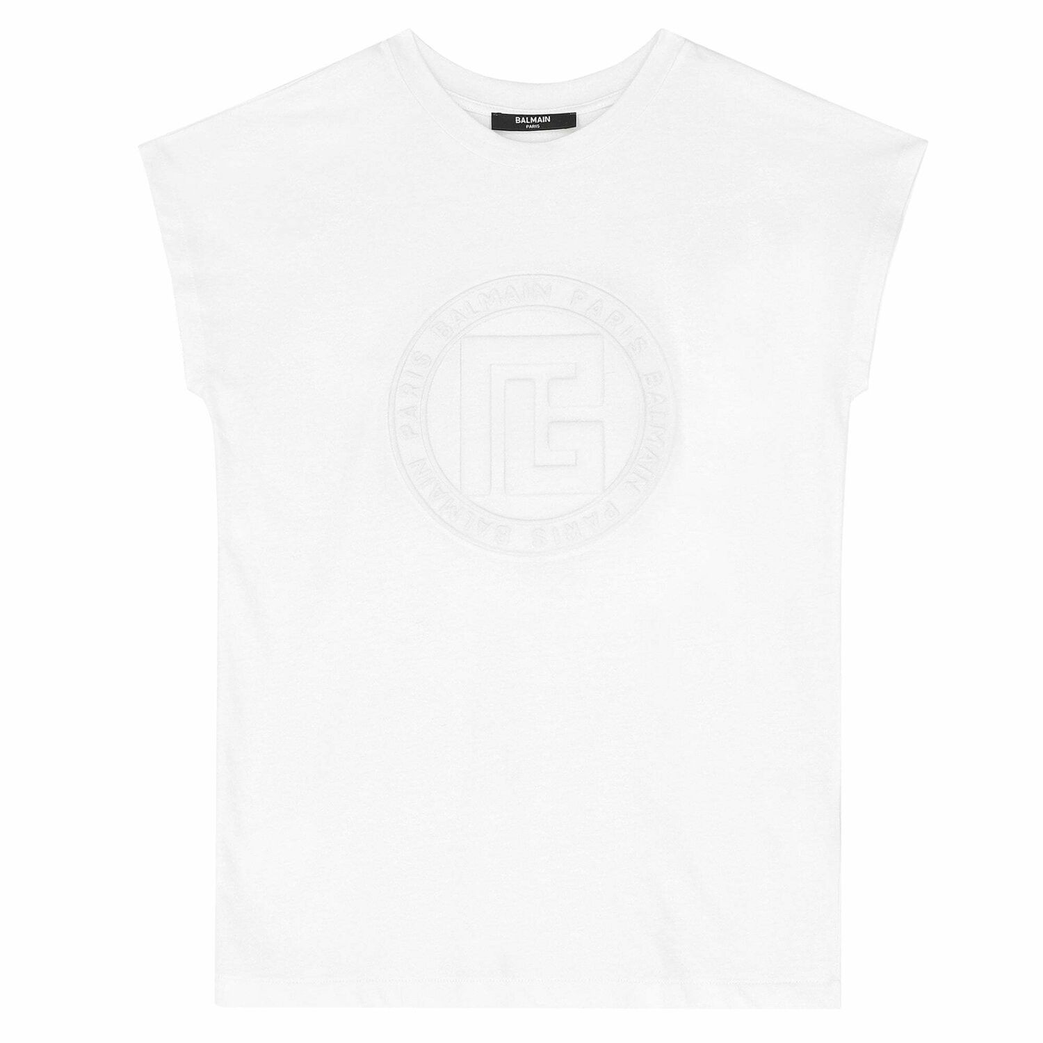 Girls White Logo Shirt, 2, hi-res image number null