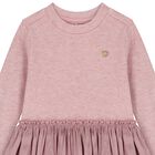 Girls Pink Knitted Dress, 1, hi-res