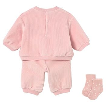 Baby Girls Pink Tracksuit Set
