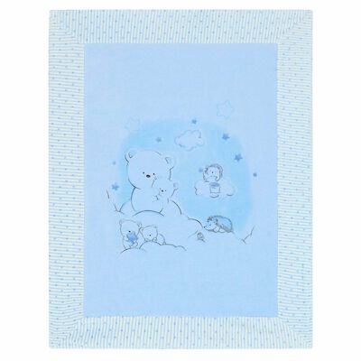 Baby Boys Blue Animals Blanket