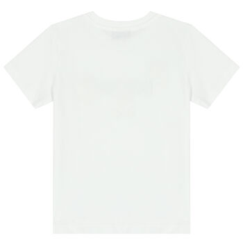 White Teddy Bear Logo T-Shirt
