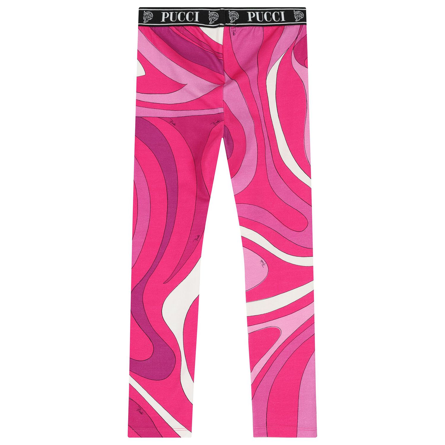 Girls Pink & Purple Logo Iride Leggings , 1, hi-res