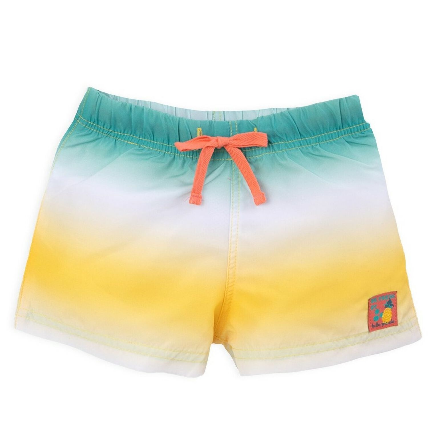 Boys Green & Yellow Swim Shorts, 1, hi-res image number null
