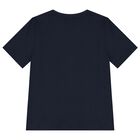 Boys Navy Blue Logo T-Shirt, 4, hi-res