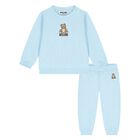 Younger Blue Teddy Bear Logo Tracksuit, 2, hi-res