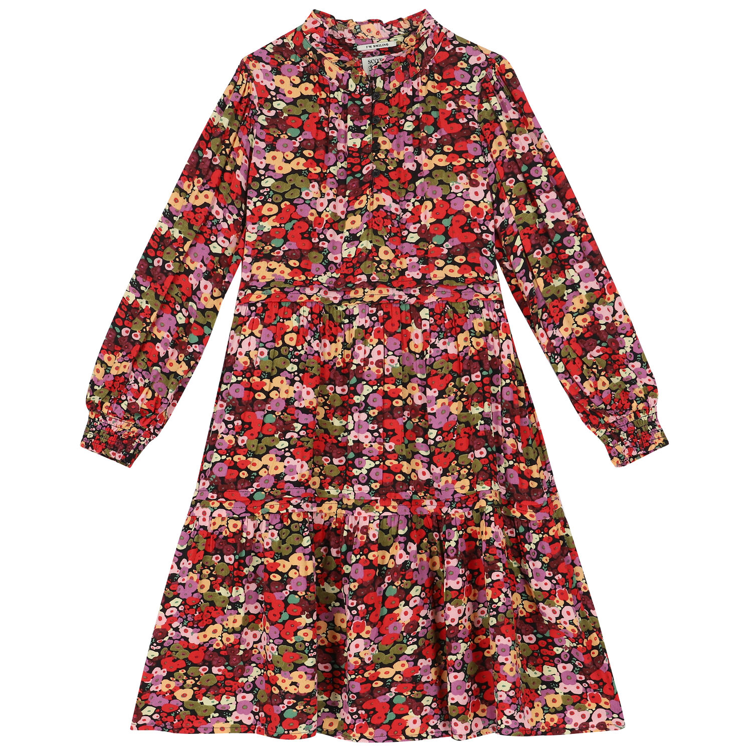 Girls Floral Viscose Dress Girls Floral Viscose Dress