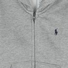Baby Boys Grey Logo Hooded Zip Up Top, 1, hi-res