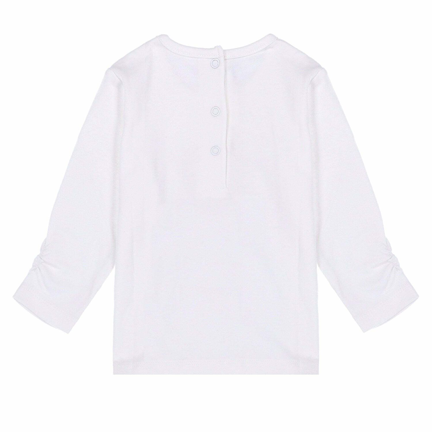 Baby Girls White Cotton Top, 1, hi-res image number null