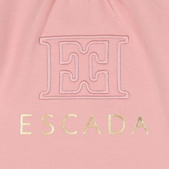 Younger Girls Pink Logo Sweatshirt Dress