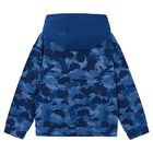 Boys Blue Camouflage Hooded Top, 1, hi-res