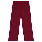 Girls Burgundy Logo Joggers, 1, hi-res