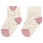 Younger Girls Beige, Ivory & Pink Socks ( 3 Pack ), 2, hi-res