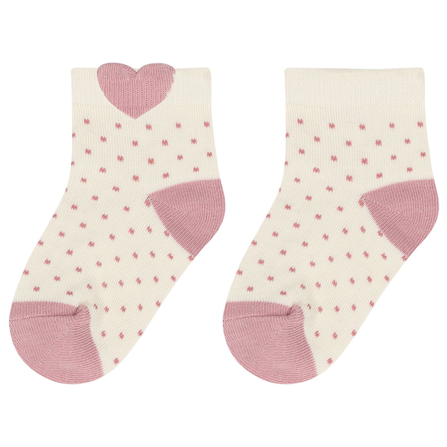 Younger Girls Beige, Ivory & Pink Socks ( 3 Pack ), 2, hi-res
