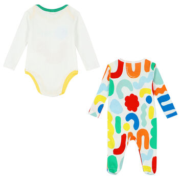 Multi-Coloured Abstract Print Babygrow Set