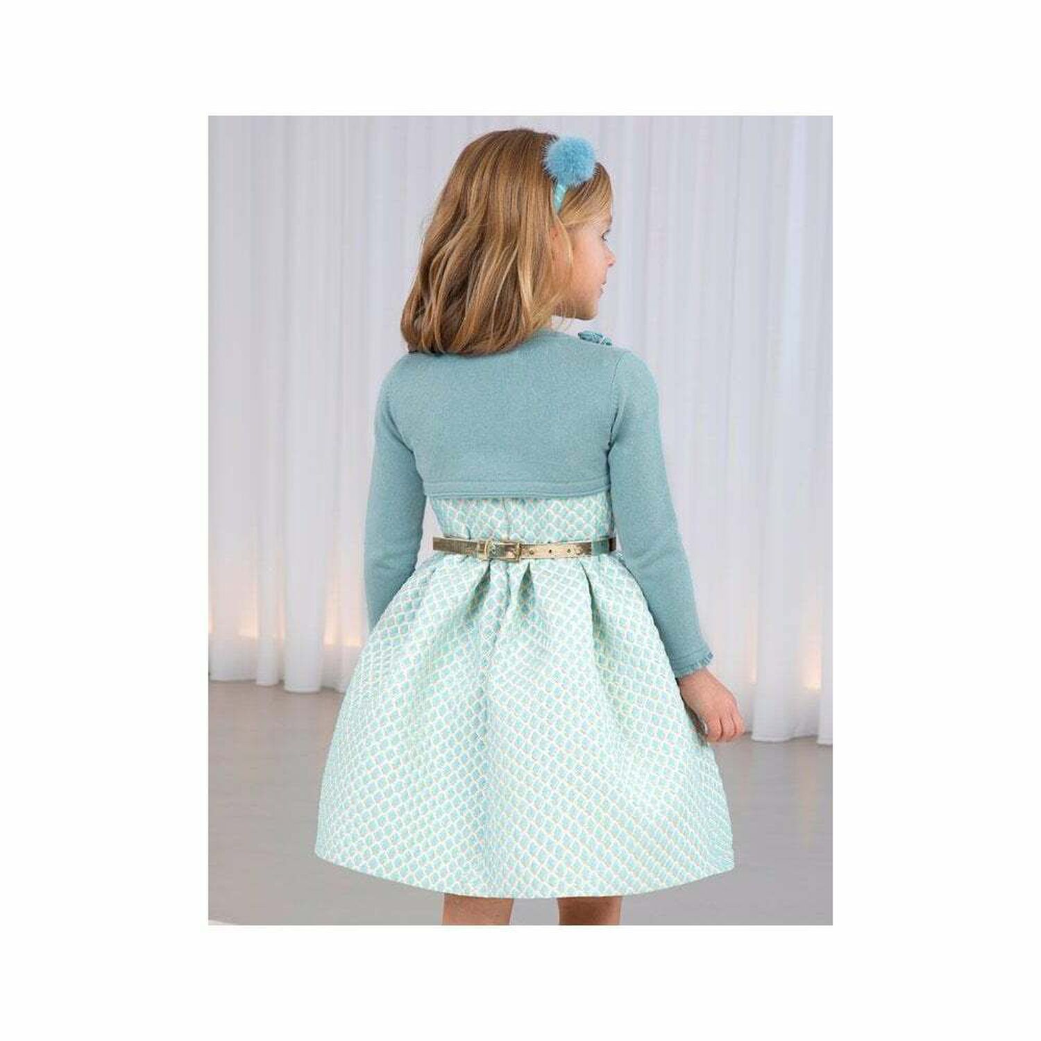 Girls Aqua Bolero Cardigan, 1, hi-res image number null