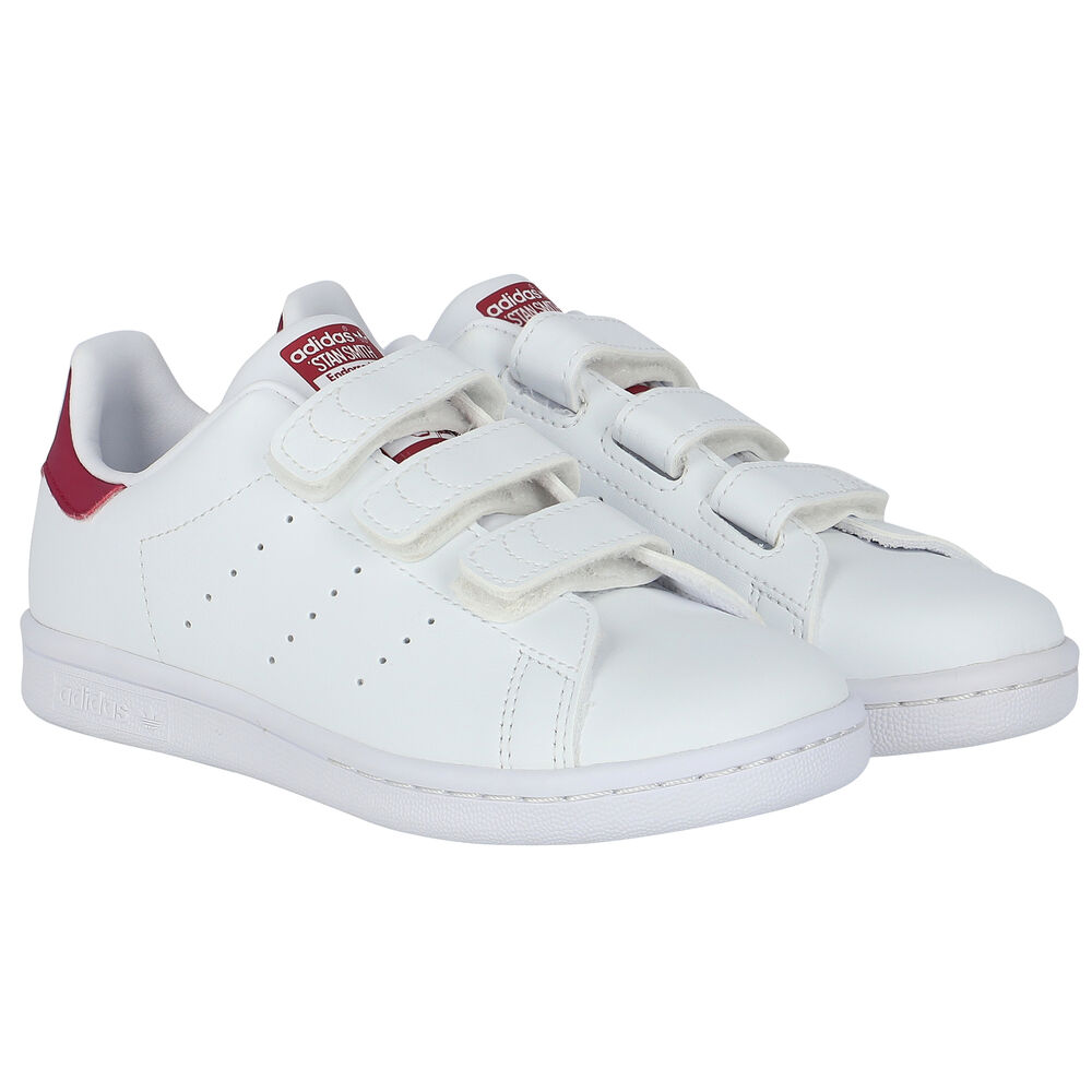 Girls White & Pink Stan Smith Trainers | Junior Couture USA