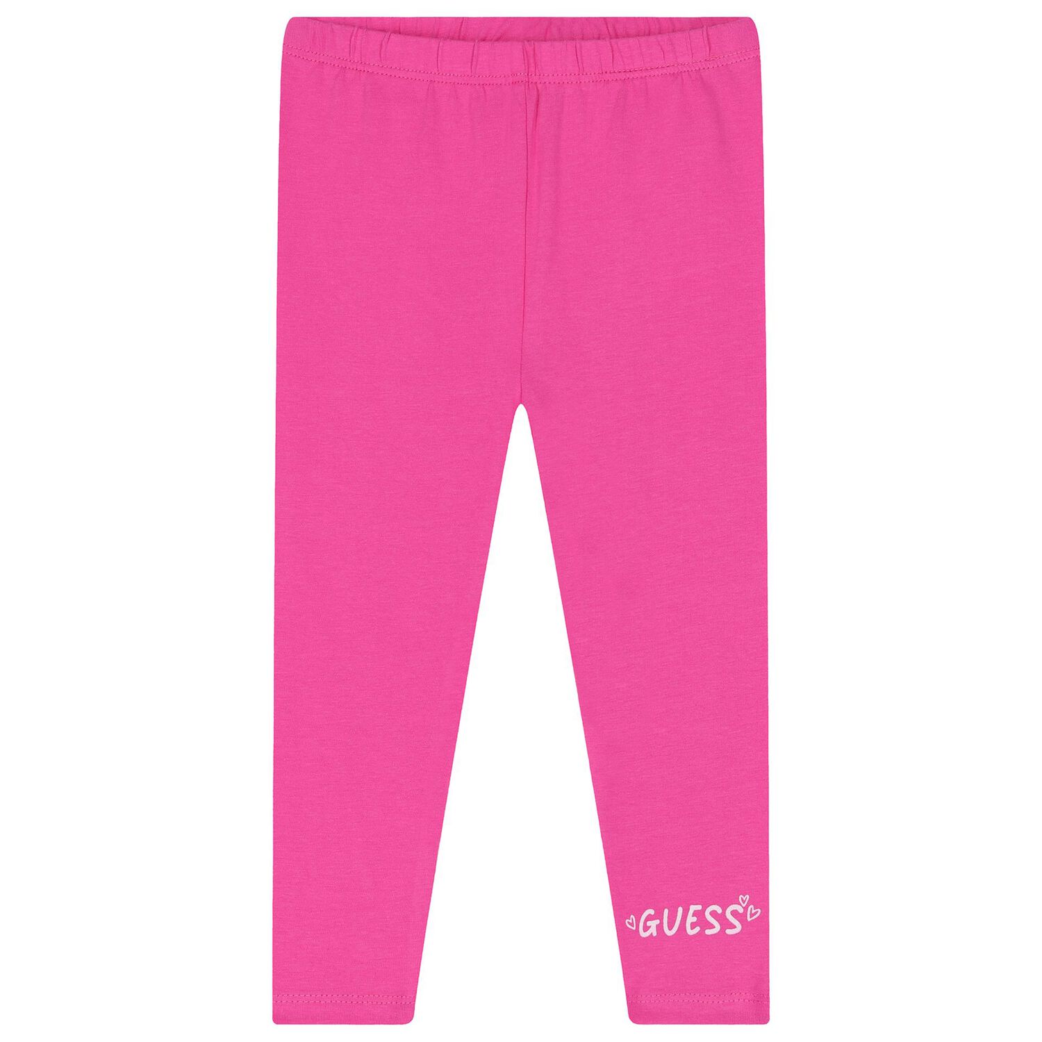 Younger Girls White & Pink Leggings Set, 1, hi-res