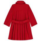 Girls Red Bow Coat , 1, hi-res