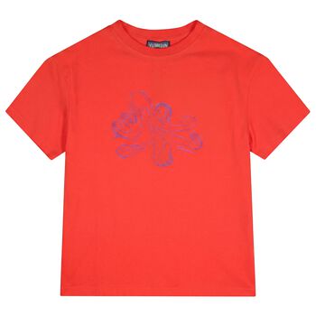 Boys Red Octopus T-Shirt