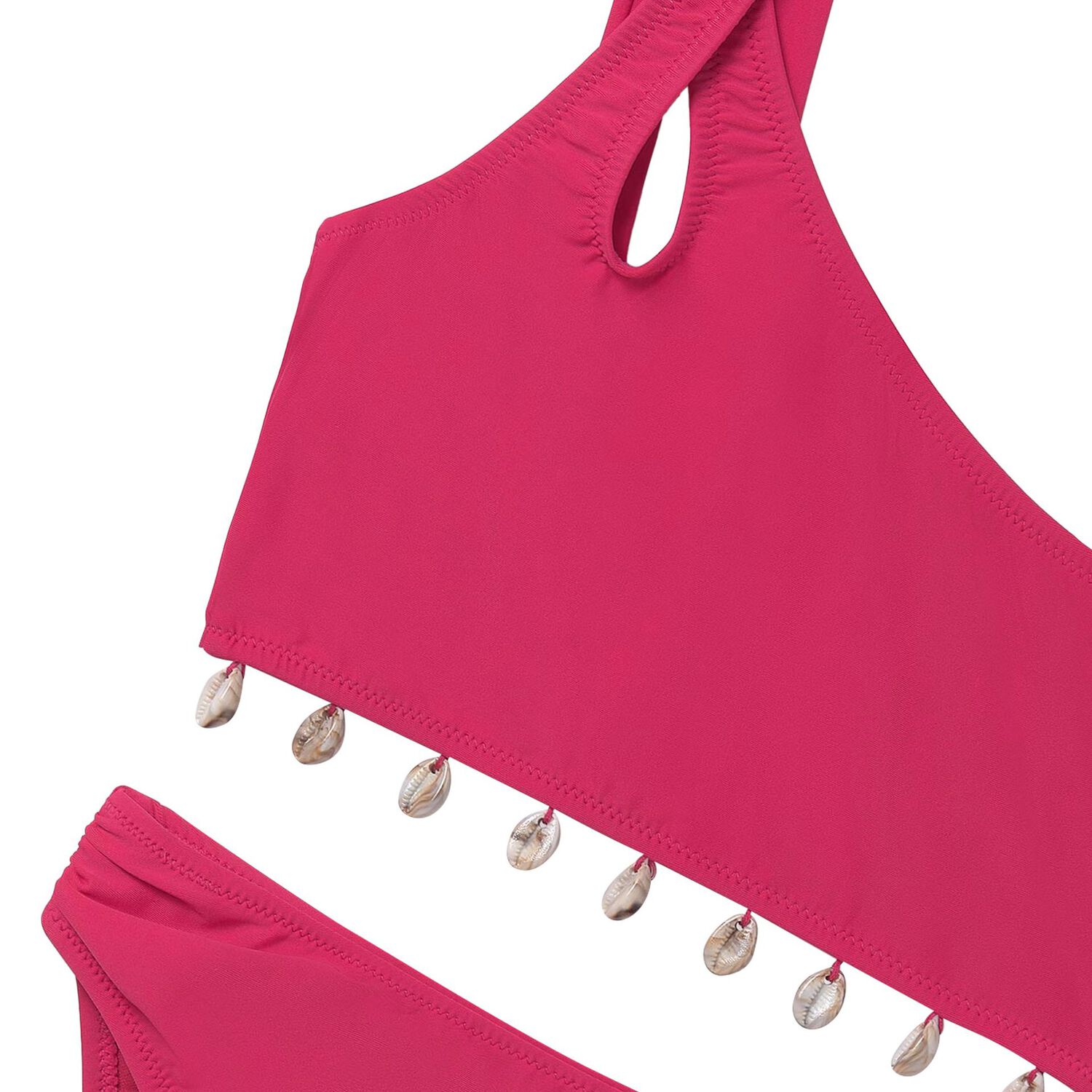 Girls Pink Seashell Bikini, 2, hi-res image number null