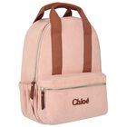 Girls Pink Logo Backpack, 1, hi-res