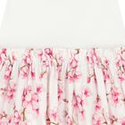 Girls White & Pink Cherry Blossom Dress, 1, hi-res