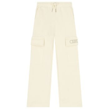 Girls Ivory Logo Joggers