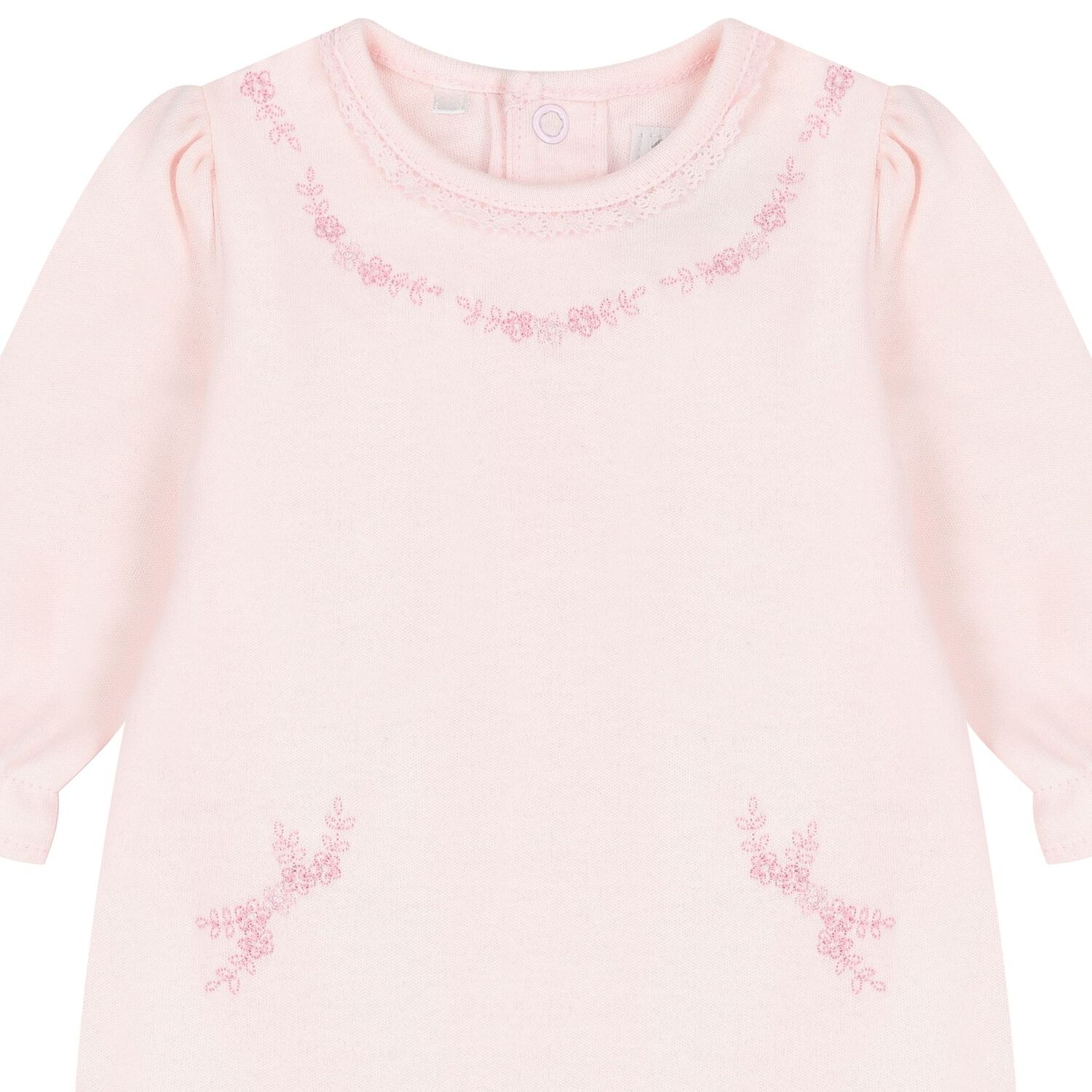 Baby Girls Pink Floral Babygrow Set, 1, hi-res image number null