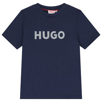 Boys Navy Blue Logo T-Shirt