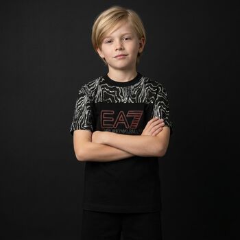 Boys Black Logo T-Shirt