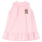Girls Pink Teddy Bear Dress, 1, hi-res