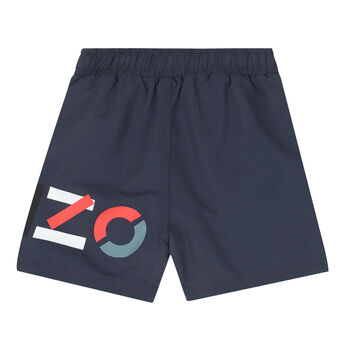 Boys Grey Logo Swim Shorts