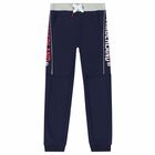 Boys Navy Logo Joggers, 1, hi-res