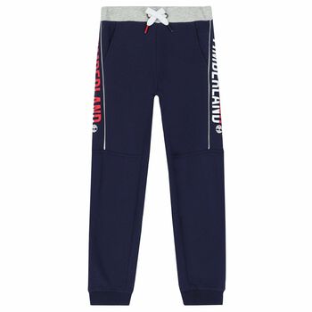 Boys Navy Logo Joggers