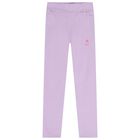 Girls White & Purple Disney Logo Leggings Set, 1, hi-res