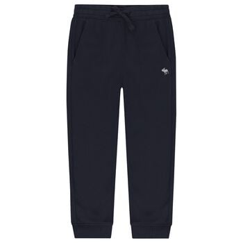 Boys Navy Blue Logo Joggers