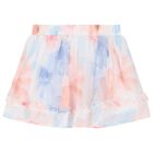 Girls White & Pink Chiffon Skirt Set, 1, hi-res