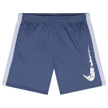 Boys Blue Logo Dri-Fit Shorts